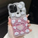iPhone 15 Pro Max Bear Shaped Painted TPU Phone Case - Cloud
