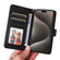 iPhone 15 Pro Max BETOPNICE BN-005 2 in 1 Detachable Imitate Genuine Leather Phone Case - Black