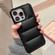 iPhone 15 Pro Max Big Hole Eiderdown Airbag Phone Case - Black