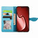 iPhone 15 Pro Max Blooming Mandala Embossed Wings Buckle Leather Phone Case - Blue