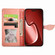 iPhone 15 Pro Max Blooming Mandala Embossed Wings Buckle Leather Phone Case - Orange