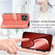 iPhone 15 Pro Max Blooming Mandala Embossed Wings Buckle Leather Phone Case - Orange