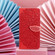 iPhone 15 Pro Max Blooming Mandala Embossed Wings Buckle Leather Phone Case - Red