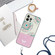 iPhone 15 Pro Max Bronzing Butterfly Flower TPU Phone Case with Lanyard - Peacock Flower
