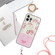 iPhone 15 Pro Max Bronzing Butterfly Flower TPU Phone Case with Lanyard - Peony