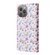 iPhone 15 Pro Max Bronzing Painting RFID Leather Case - Pansies