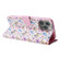iPhone 15 Pro Max Bronzing Painting RFID Leather Case - Pansies