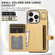 iPhone 15 Pro Max Brushed Texture Wallet Ring Holder Phone Case - Yellow iPhone 15 Pro Max Brushed Texture Wallet Ring Holder Phone Case - Yellow