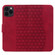 iPhone 15 Pro Max Business Diamond Buckle Leather Phone Case with Lanyard - Wine Red