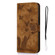 iPhone 15 Pro Max Butterfly Cat Embossing Flip Leather Phone Case - Brown