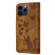 iPhone 15 Pro Max Butterfly Cat Embossing Flip Leather Phone Case - Brown