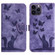 iPhone 15 Pro Max Butterfly Cat Embossing Flip Leather Phone Case - Purple