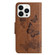 iPhone 15 Pro Max Butterfly Embossed Flip Leather Phone Case - Brown iPhone 15 Pro Max Butterfly Embossed Flip Leather Phone Case - Brown