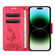 iPhone 15 Pro Max Butterfly Embossed Flip Leather Phone Case - Red
