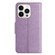 iPhone 15 Pro Max Butterfly Flower Pattern Flip Leather Phone Case - Light Purple