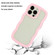 iPhone 15 Pro Max Candy Color Wave TPU Clear PC Phone Case - Pink