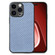 iPhone 15 Pro Max Carbon Fiber Texture Leather Back Phone Case - Blue