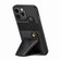 iPhone 15 Pro max Carbon Fiber Wallet Flip Card K-shaped Holder Phone Case - Black