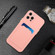 iPhone 15 Pro Max Card Slot Design Shockproof TPU Phone Case - Pink