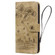 iPhone 15 Pro Max Cartoon Sakura Cat Embossed Leather Phone Case - Brown