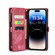 iPhone 15 Pro Max CaseMe 008 Detachable Multifunctional Leather Phone Case - Red