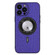 iPhone 15 Pro Max Cloth Texture MagSafe Magnetic PU Phone Case - Purple