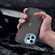 iPhone 15 Pro Max Color Contrast Lens Frame Transparent TPU Phone Case - Black + Rose Red