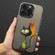 iPhone 15 Pro Max Color Ink Frosted PC+TPU Phone Case - Big Eyed Cat