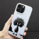 iPhone 15 Pro Max Color Ink Frosted PC+TPU Phone Case - Curl Teddy