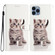 iPhone 15 Pro Max Colored Drawing Leather Phone Case - Little Tabby Cat