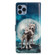 iPhone 15 Pro Max Colored Drawing Leather Phone Case - Twin Wolves