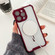 iPhone 15 Pro Max Colorful Two-Color Lens Film MagSafe Magnetic Horn Acrylic+TPU Case - Red