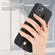 iPhone 15 Pro Max Cross Leather Ring Vertical Zipper Wallet Back Phone Case - Black