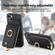 iPhone 15 Pro Max Cross Leather Ring Vertical Zipper Wallet Back Phone Case - Black