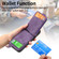 iPhone 15 Pro Max Cross Leather Ring Vertical Zipper Wallet Back Phone Case - Purple