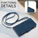 iPhone 15 Pro Max Crossbody Multi-card Slot Wallet Zipper Leather Phone Case - Dark Blue