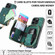 iPhone 15 Pro Max Crossbody Multi-function Zipper Wallet Phone Case - Green