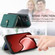 iPhone 15 Pro Max Crossbody Multi-function Zipper Wallet Phone Case - Green
