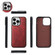 iPhone 15 Pro Max Crossbody Multi-functional Zipper Wallet Leather Phone Case - Red