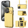 iPhone 15 Pro Max Crossbody Ring Wallet Leather Back Cover Phone Case - Yellow