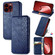 iPhone 15 Pro Max Cubic Grid Pressed Magnetic Leather Phone Case - Blue