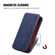 iPhone 15 Pro Max Cubic Grid Pressed Magnetic Leather Phone Case - Blue