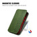 iPhone 15 Pro Max Cubic Grid Pressed Magnetic Leather Phone Case - Green