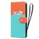 iPhone 15 Pro Max Cute Pet Series Color Block Buckle Leather Phone Case - Sky Blue