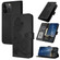 iPhone 15 Pro Max Datura Flower Embossed Flip Leather Phone Case - Black
