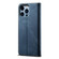 iPhone 15 Pro Max Denim Texture Casual Style Horizontal Flip Leather Case - Blue