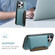 iPhone 15 Pro Max Denior Cowhide Texture Leather MagSafe Detachable Wallet Phone Case - Blue