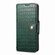 iPhone 15 Pro Max Denior Crocodile Texture Oil Edge Leather Phone Case - Green