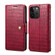 iPhone 15 Pro Max Denior Crocodile Texture Oil Edge Leather Phone Case - Rose Red