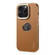 iPhone 15 Pro Max Denior Fragrant Calf Texture Electroplating Phone Case - Khaki